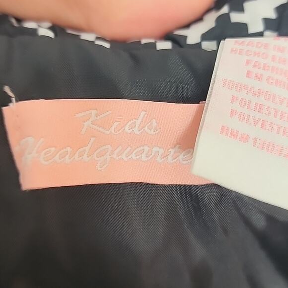 Kids Headquarters Black and White Peplum Puffer Vest, 3T - Picture 7 of 8